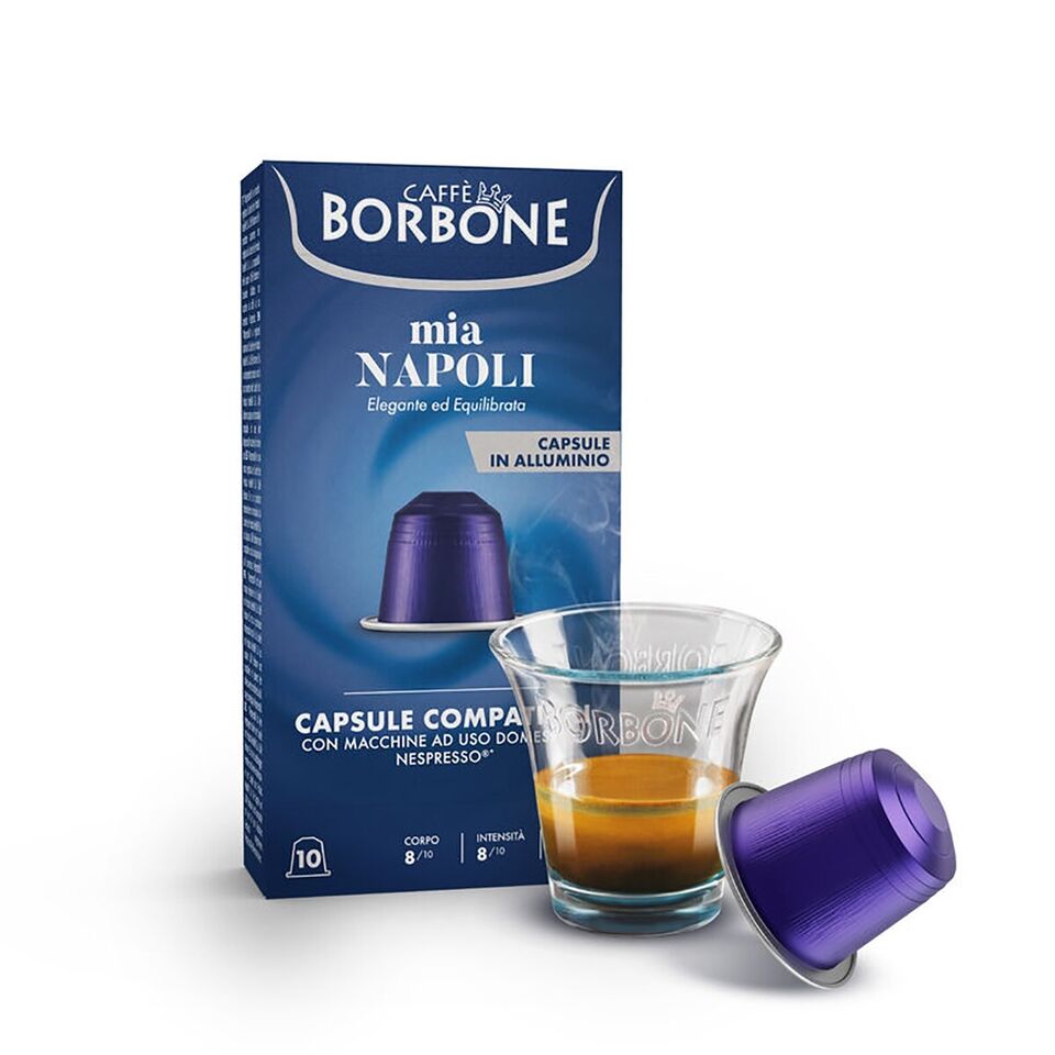 100 CAPSULE IN ALLUMINIO COMPATIBILI CON MACCHINE NESPRESSO MISCELA MIA NAPOLI