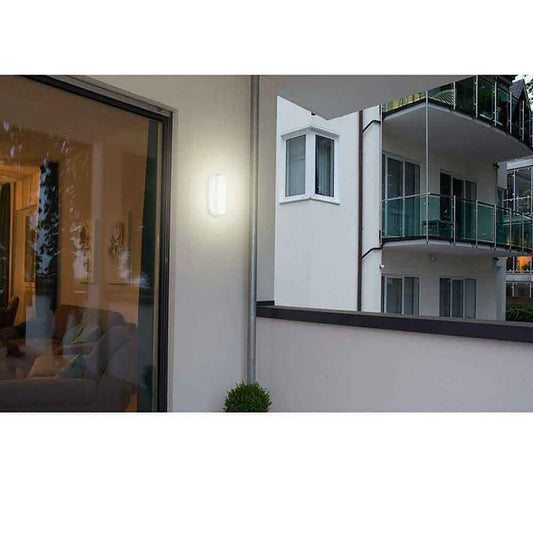 PLAFONIERA LED 9W DOME OVALE SENSORE MOVIMENTO IP56 BIANCO NATURALE 4000K 1521