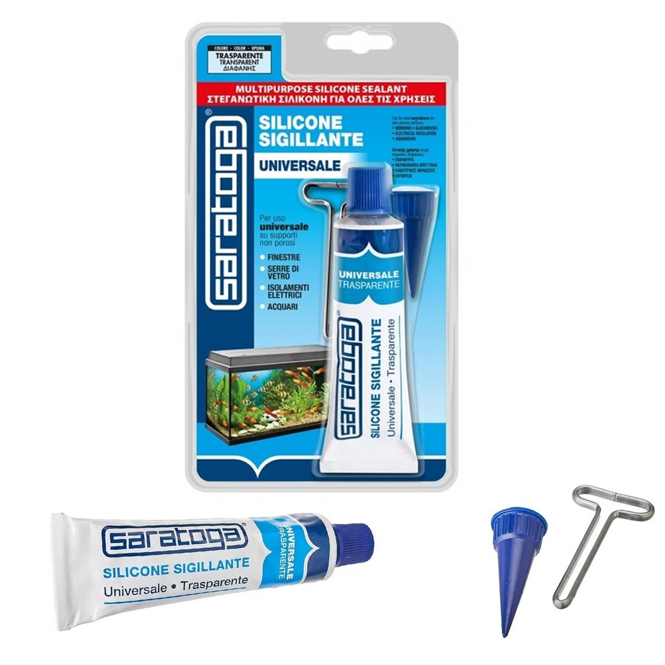 SILICONE SARATOGA MASTIC UNIVERSEL TRANSPARENT BLISTER 60 ML