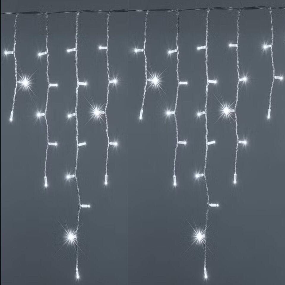 TENDA LUMINOSA ESTERNO 120 LED NATALE BIANCO FREDDO FISSO INTERMITTENTE 3 METRI