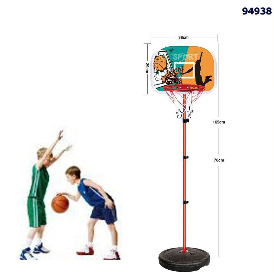 CANESTRO BASKET ALTEZZA REGOLABILE CON TABELLONE PALLA PER BAMBINI MEDIUM 94938