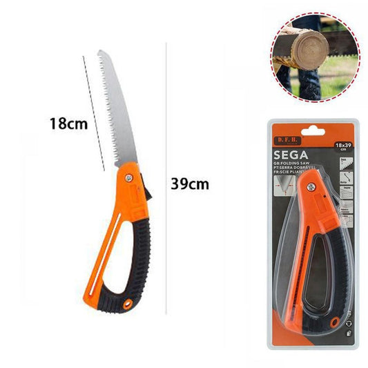 SEGA MANUALE PIEGHEVOLE SEGHETTO SEGACCIO TASCABILE LAMA 180MM TAGLIA LEGNA