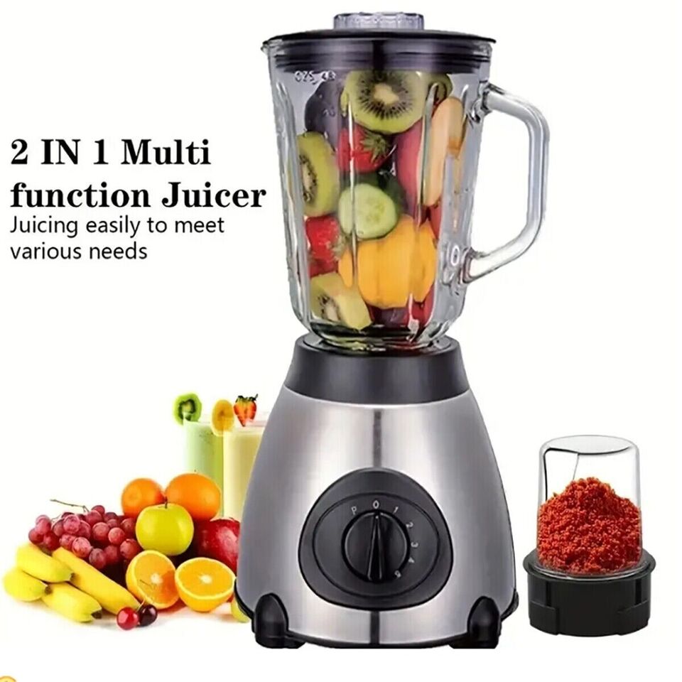 FRULLATORE ELETTRICO 2 IN 1 MACINA CAFFE TRITATUTTO 500W MIXER FRUTTA 1.5L B0471