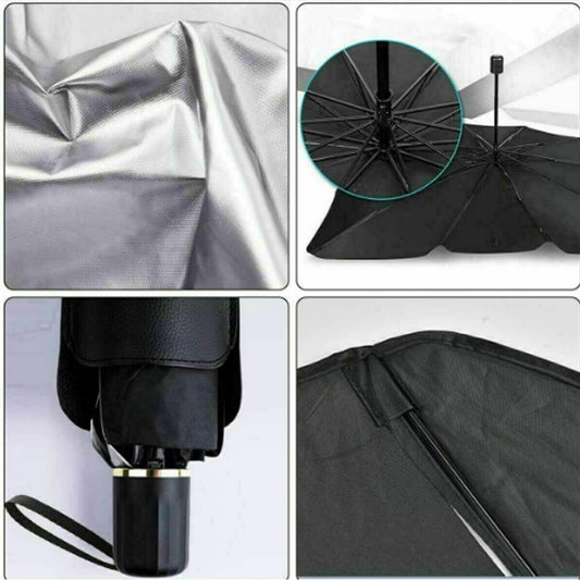 PARE-SOLEIL DE VOITURE PLIABLE POUR PARE-BRISE AVANT 130X77 CM PARAPLUIE PORTABLE