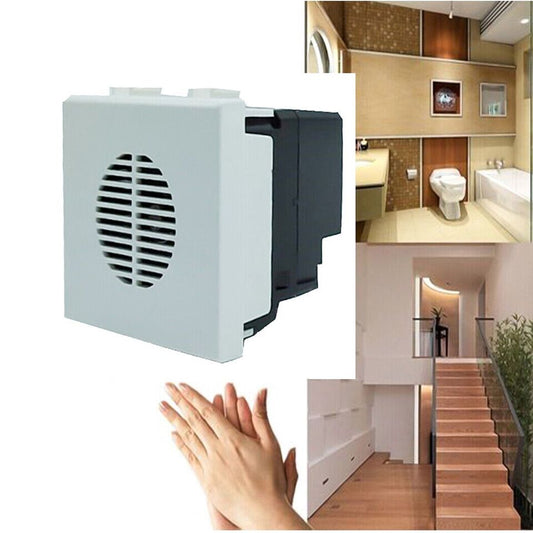 MODULO INTERRUTTORE ACUSTICO BIANCO COMANDO VOCALE SUONO LUCI BATTITO MANI C2220