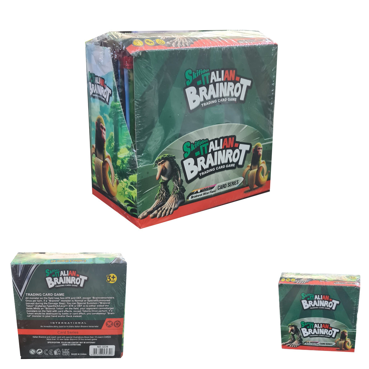 SKIFIDOL ITALIAN BRAINROT TRADING CARD GAME BOX 36 BUSTINE 10 CARTE MIX PSICHEDELICO
