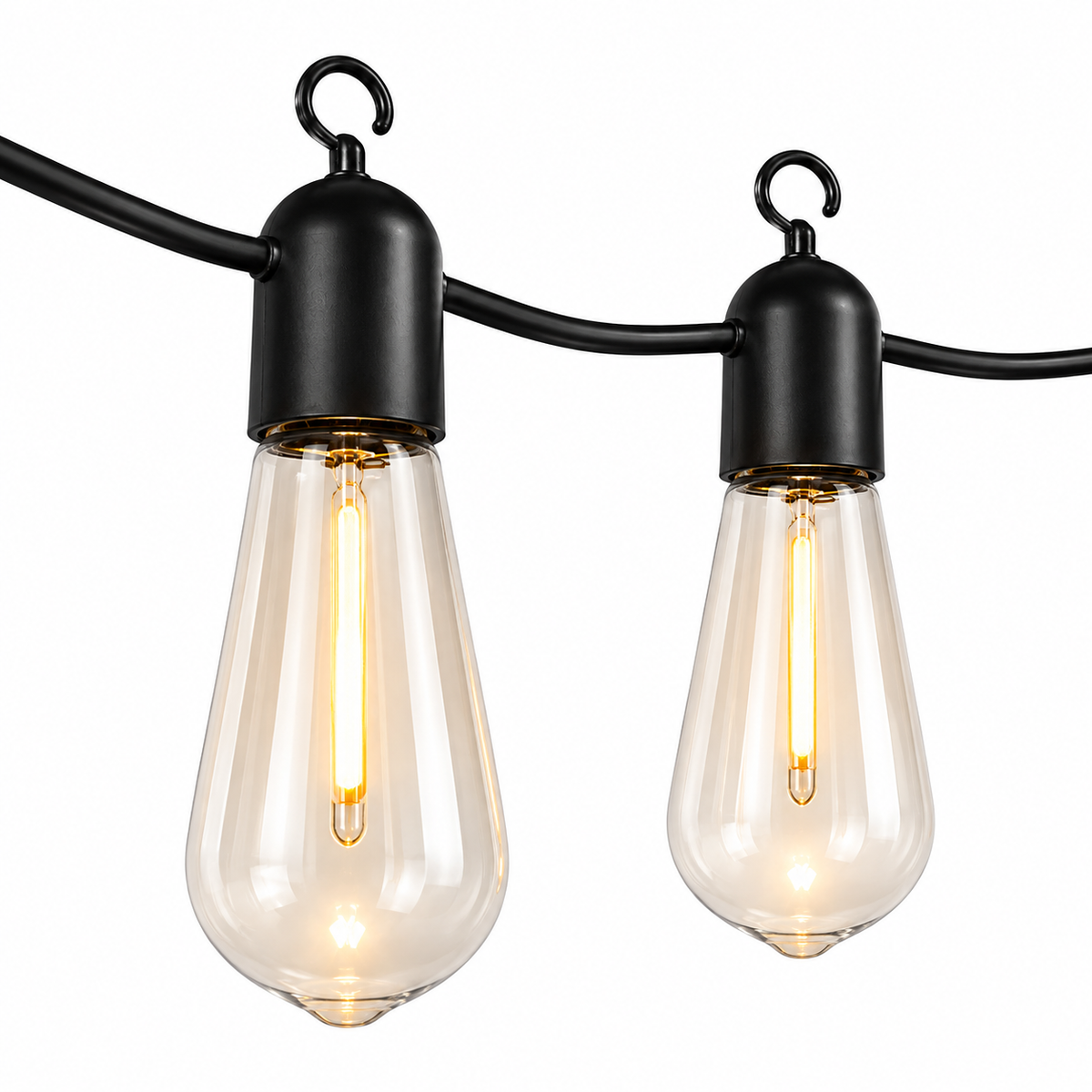 GUIRLANDE LUMINEUSE SOLAIRE EXTÉRIEURE INTÉRIEURE 10 AMPOULES LED BLANC CHAUD 2700K