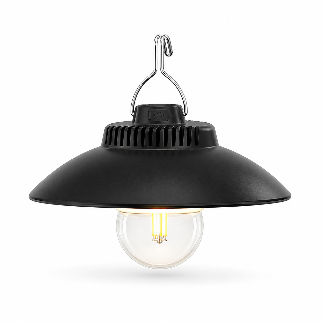 LAMPADA CAMPEGGIO LED RICARICABILE SOLARE CON GANCIO LUCE CALDA 3000K TE-B0627