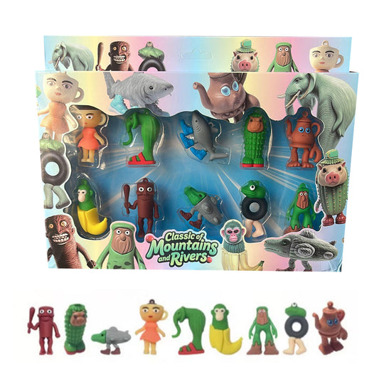 SET 10 FIGURE BRAINROT TUNG SAHUR CAPPUCCINA BALLERINA BABY ACTION PERSONAGGI PVC COLORATI
