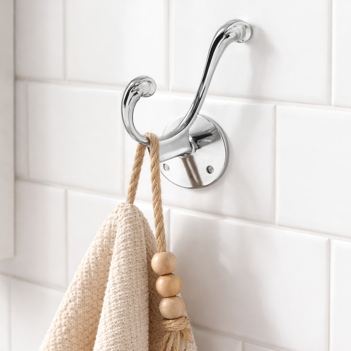 GANCIO APPENDIABITI BAGNO MURO GANCI ASCIUGAMANI CASA CROMATO DA PARETE 03459