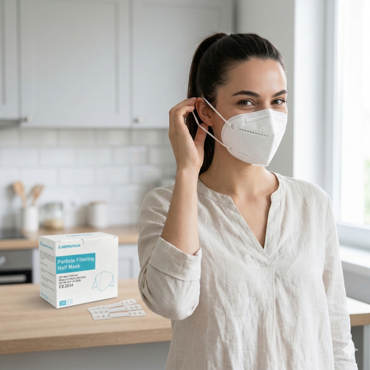 KIT 20 MASCHERINE PROTETTIVE FFP2 CERTIFICATA CE INAIL SENZA VALVOLA MASCHERINA