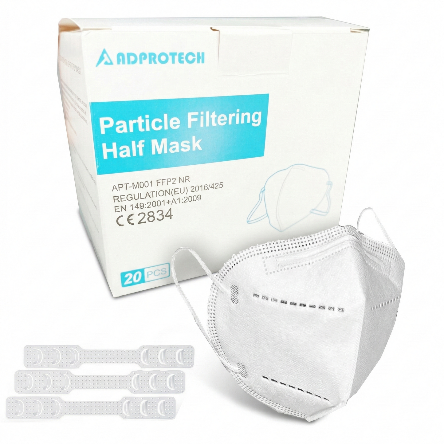 KIT 20 MASCHERINE PROTETTIVE FFP2 CERTIFICATA CE INAIL SENZA VALVOLA MASCHERINA