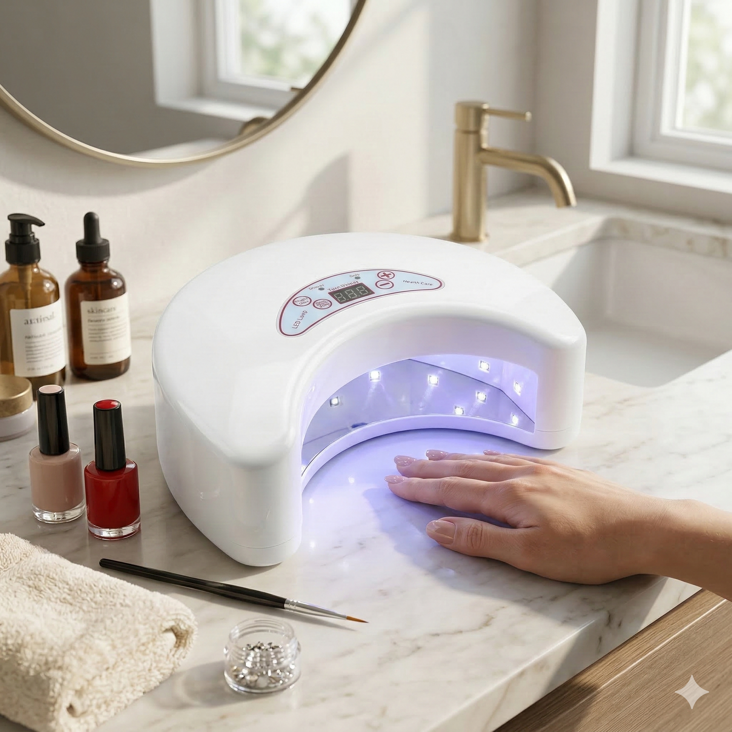 FORNETTO LAMPADA UV RICOSTRUZIONE UNGHIE SMALTO NAIL ART CON DISPLAY TIMER 35B