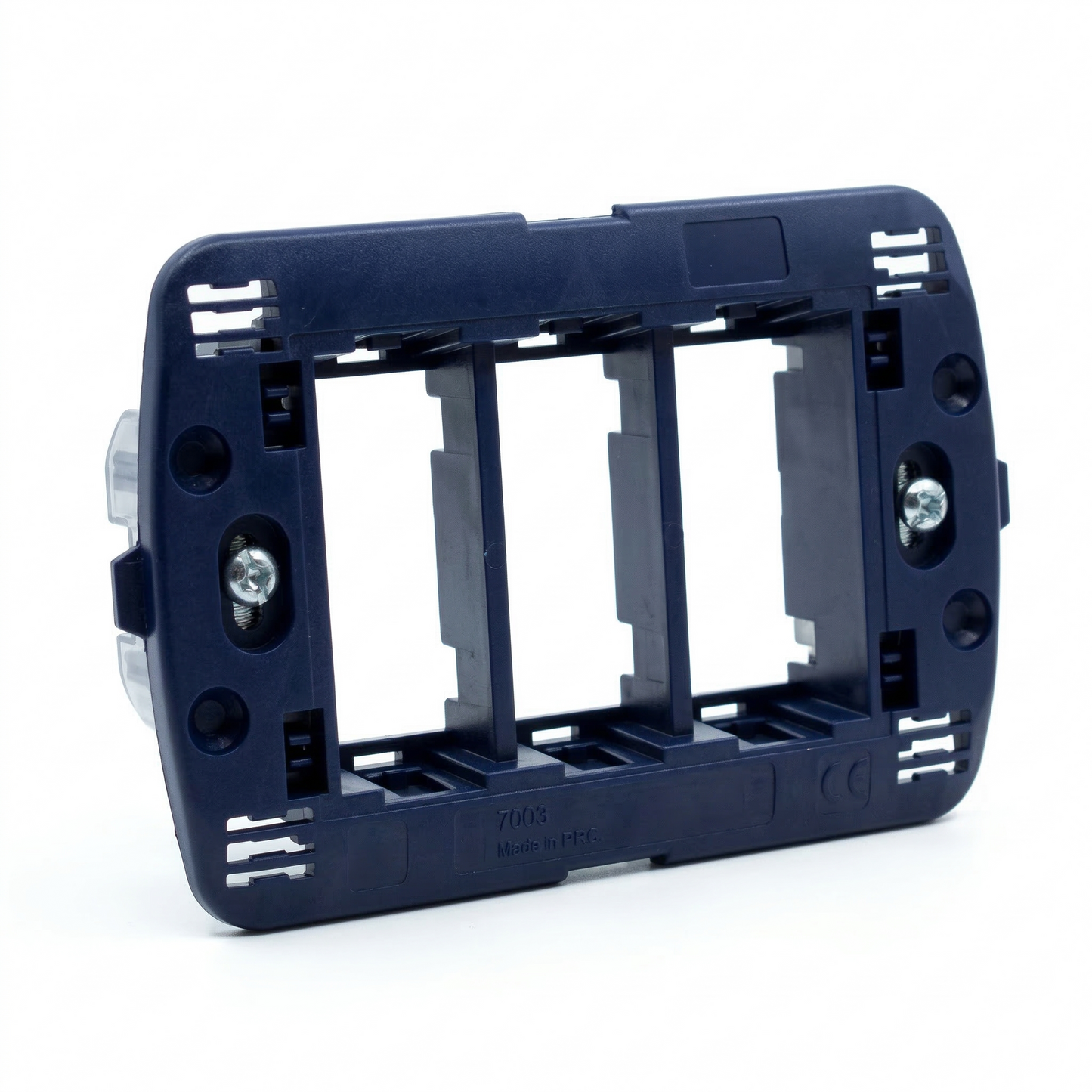 SUPPORTO PLACCA INTERRUTTORI INTERRUTTORE MURO BLU 3 POSTI COMPATIBILE CL 118