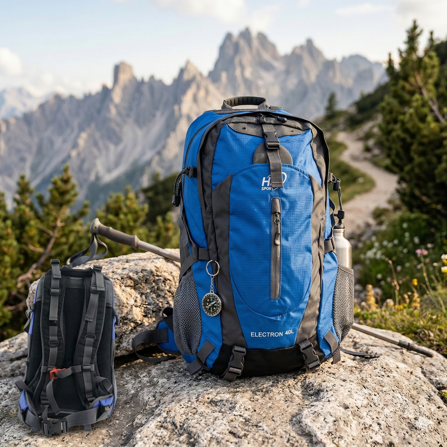 BORSA ZAINO SPORTIVO CAMPEGGIO TREKKING ESCURSIONI VIAGGI 40 LITRI 94624