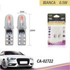 COPPIA LAMPADINE 2 LED SMD 3014 T5 AUTO 6000K CANBUS 0.5W LAMPADINA 12V CA02722