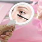 MINI SPECCHIO LED TONDO TRUCCO PORTATILE RICARICABILE MAKE UP ILLUMINATO TEB0380