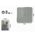 SOFFIONE PER DOCCIA QUADRATO QUADRO 10 CM BAGNO EFFETTO PIOGGIA SOTTILE CROMATO