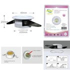 MINI FARETTO LED 1W SOFFITTO TONDO INCASSO MOLLA LED 4CM BIANCO NATURALE 4000K