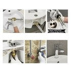 COPPIA TUBO FLESSIBILE 50CM PER LAVABO LAVANDINO MISCELATORI DOCCIA 1/2 02080