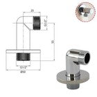 PRESA ACQUA CURVA IN OTTONE CROMATO PER SALISCENDI SUPPORTO PER DOCCIA 59511