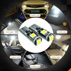 COPPIA LAMPADINE 3 LED SMD T10 5050 AUTO 6000K CANBUS 1.8W LAMPADINA 12V CA02704