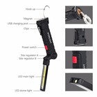 MINI TORCIA RICARICABILE LED COB MAGNETICA SNODATA LUCE LAMPADA LAVORO MECCANICO