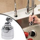 ROMPIGETTO RUBINETTO PER LAVELLO CUCINA UNIVERSALE GIREVOLE 2 GETTI AREATORE