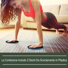 SET 2 DISCHI FITNESS TAPPETINI 17.5CM ALLENAMENTO YOGA PILATES PALESTRA 94538