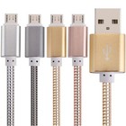 CAVO IN ACCIAIO RICARICA TRASFERIMENTO DATI SMARTPHONE ANDROID PC USB RESISTENTE