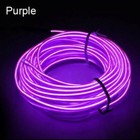 STRISCIA INTERNI LUCE AUTO FIBRA OTTICA 12V DECORAZIONE FILO 3MT VIOLA 48