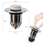 SCARICO LAVABO BAGNO UNIVERSALE POP UP TAPPO LAVANDINO BAGNO CON FILTRO