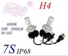COPPIA LAMPADE FARI RICAMBIO AUTO LED 7S H4 ALTA LUMINOSITA' BIANCO FREDDO 50W