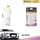 COPPIA LAMPADINE 1 LED COB T5 AUTO 6000K CANBUS 0.3W LAMPADINA 12V CA-02721