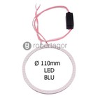 ANGEL EYES BLU COB LED COLORE BLUE ANELLO LUCE AUTO MOTO QUOD SUV 110MM GQ-1110
