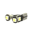 COPPIA LAMPADINE 3 LED SMD T10 5050 AUTO 6000K CANBUS 1.8W LAMPADINA 12V CA02704