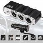 ADATTATORE USB AUTO TRIPLA PRESA 12V CARICABATTERIE MULTIPLO TELEFONI WF-0120