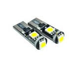COPPIA LAMPADINE 3 LED SMD T10 5050 AUTO 6000K CANBUS 1.8W LAMPADINA 12V CA02704