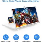 LENTE DI INGRANDIMENTO 3D PORTATILE SMARTPHONE SCHERMO FILM FOTO CELLULARE 12"
