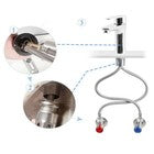 COPPIA TUBO FLESSIBILE 50CM PER LAVABO LAVANDINO MISCELATORI DOCCIA 1/2 02080
