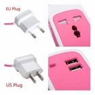 ADATTATORE DUAL USB MULTIFUNZIONE 3 IN 1 UNIVERSALE SOCKET 1,5 METRI 2,1A FZ-015