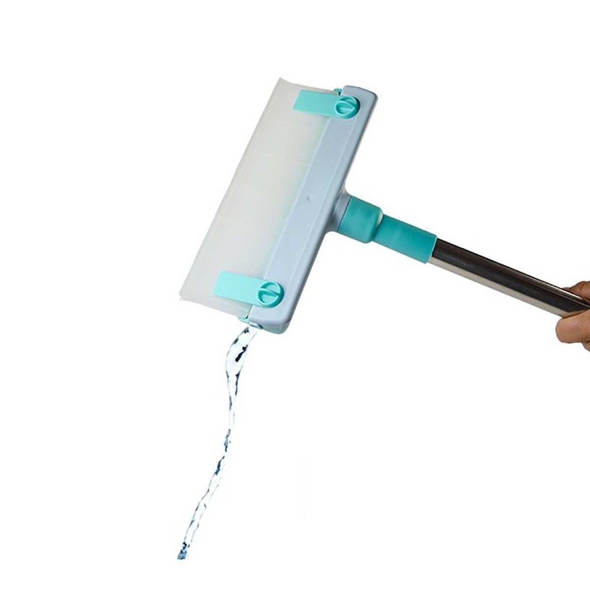 LAVAVETRI MICROFIBRA ASTA SILICONE PULIZIA FINESTRE VETRI SUPERFICI LISCE CASA