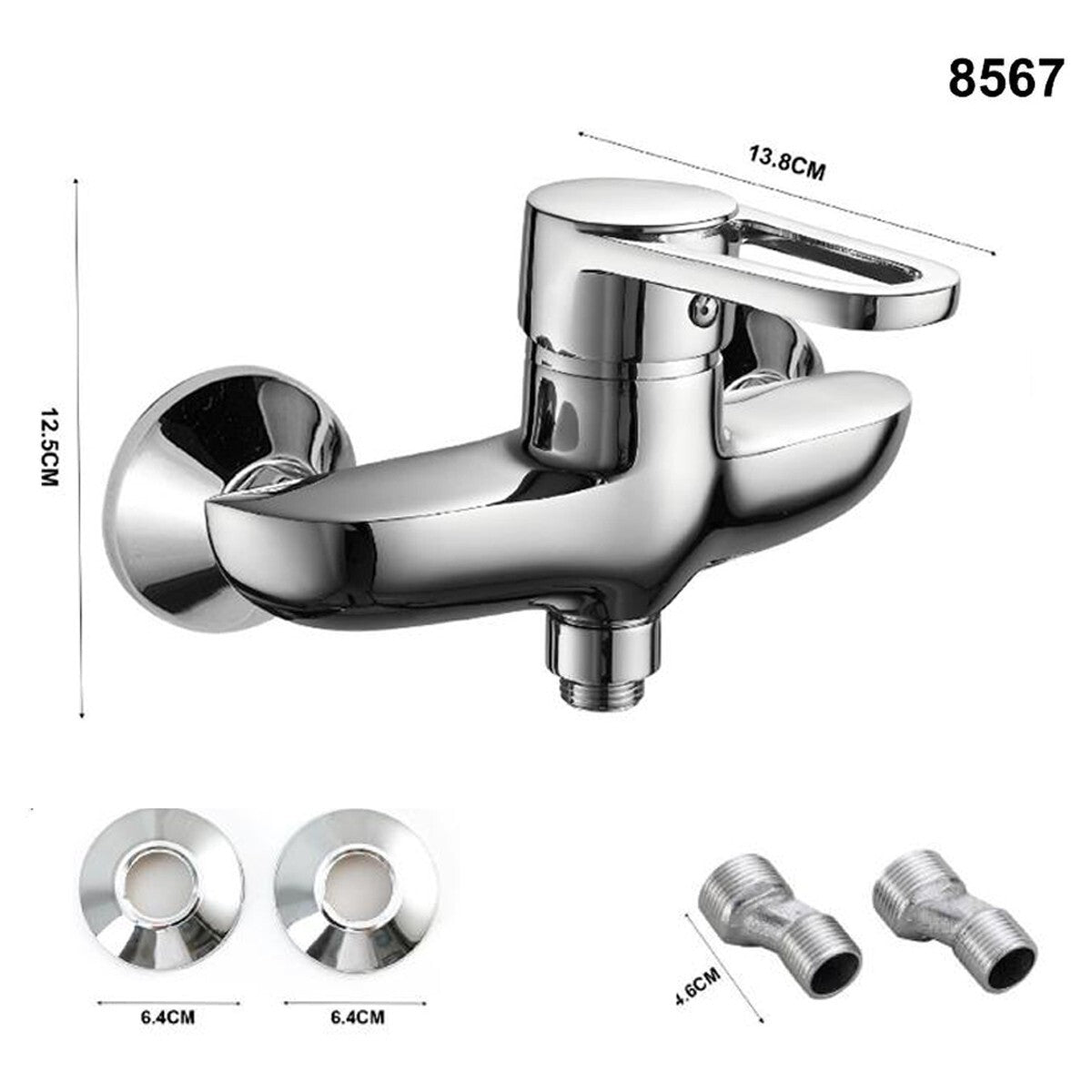 ROBINET MITIGEUR CHROMÉ MAISON SALLE DE BAIN BAIGNOIRE LAVABO KIT MONTAGE 8567