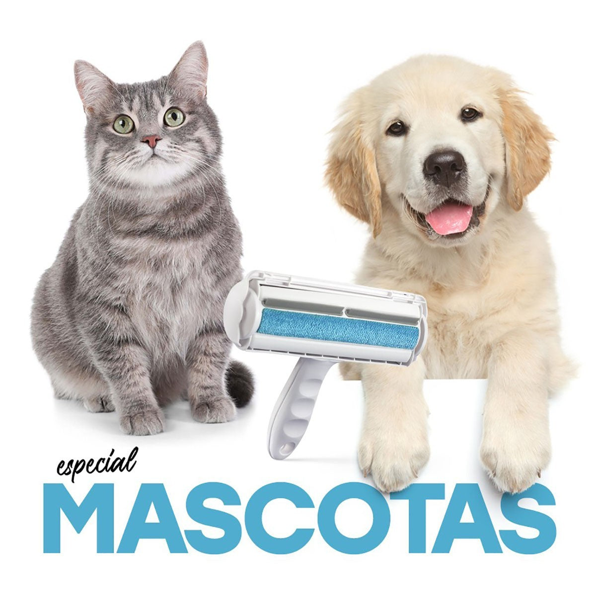 SPAZZOLA RACCOGLI PELO CANI E GATTI  LEVAPELUCCHI RULLO MANUALE RIUTILIZZABILE