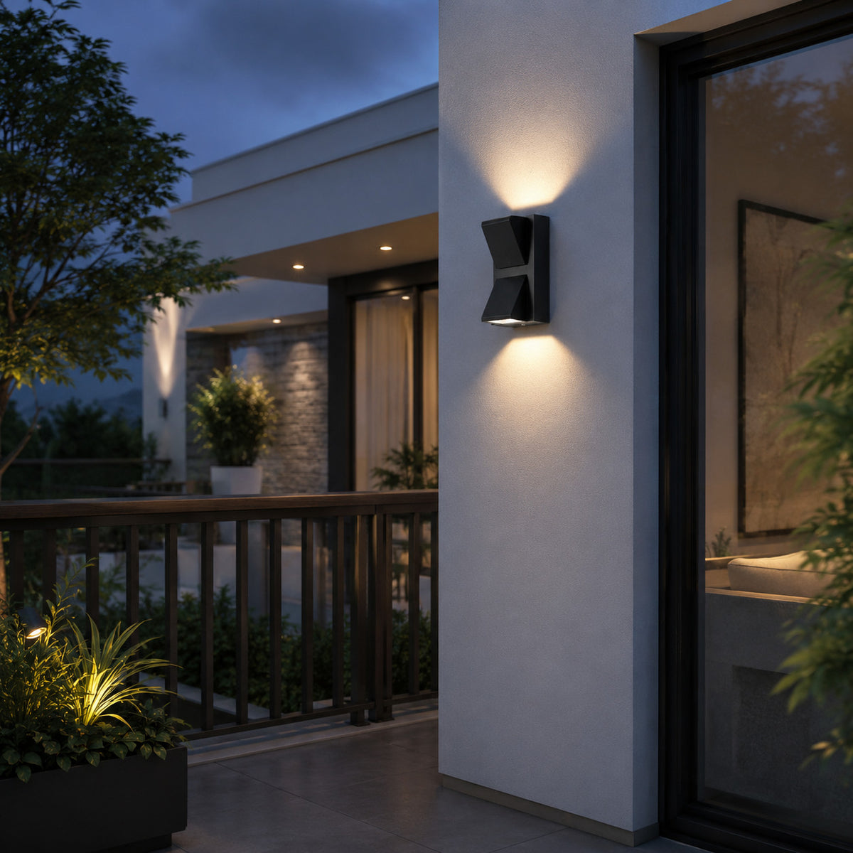 APPLIQUE LED 10W ESTERNO LAMPADA PARETE NERO IP65 3000K 4000K 6000K ET-31696
