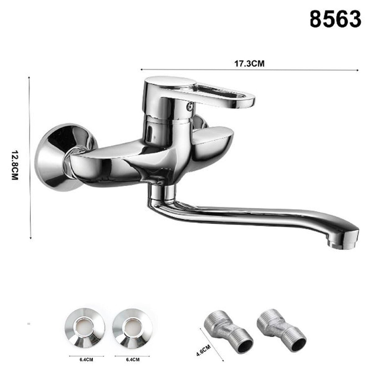 ROBINET MITIGEUR CHROMÉ MAISON BAIN LAVABO LAVAMANI KIT MONTAGE 8563