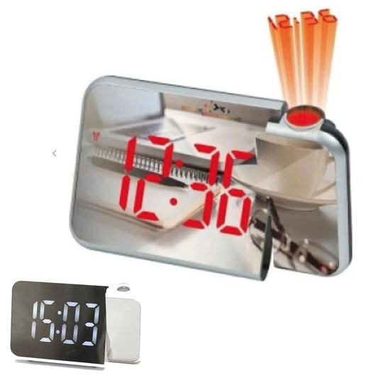 RÉVEIL PROJECTEUR D'HEURE NUMÉRIQUE AFFICHAGE LED MIROIR ALARME DS8590L