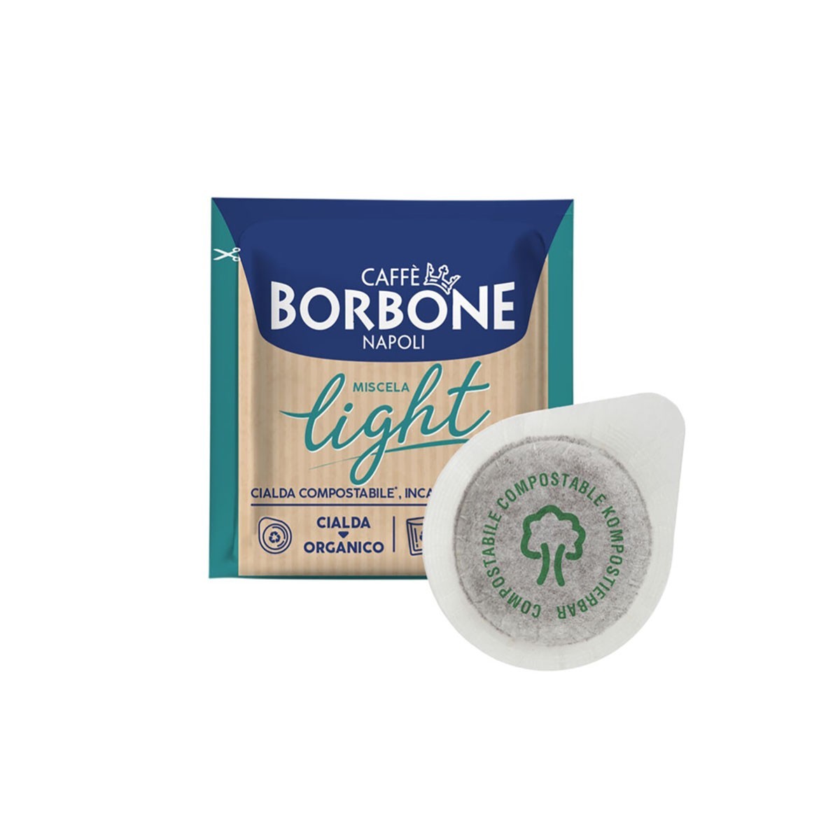 CAFFÈ BORBONE NAPOLI MISCELA LIGHT 50 CIALDE ESE 44MM COMPOSTABILI MONODOSE