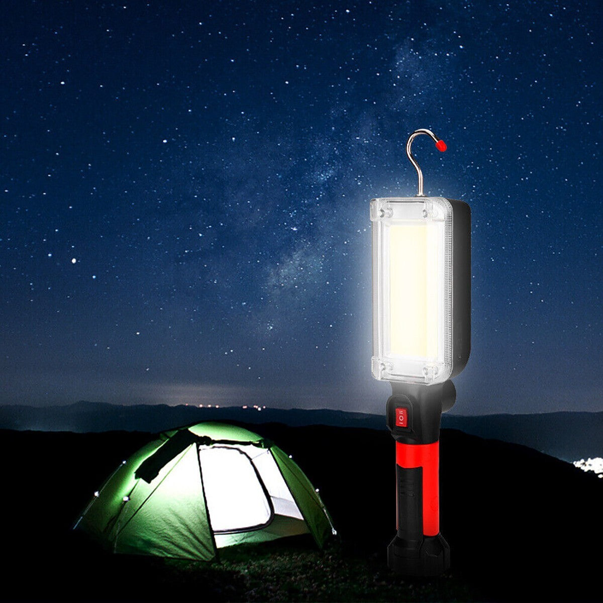 LAMPADA TORCIA COB DA LAVORO BASE CALAMITA 20W LED 700 LUMEN OFFICINA CAMPEGGIO