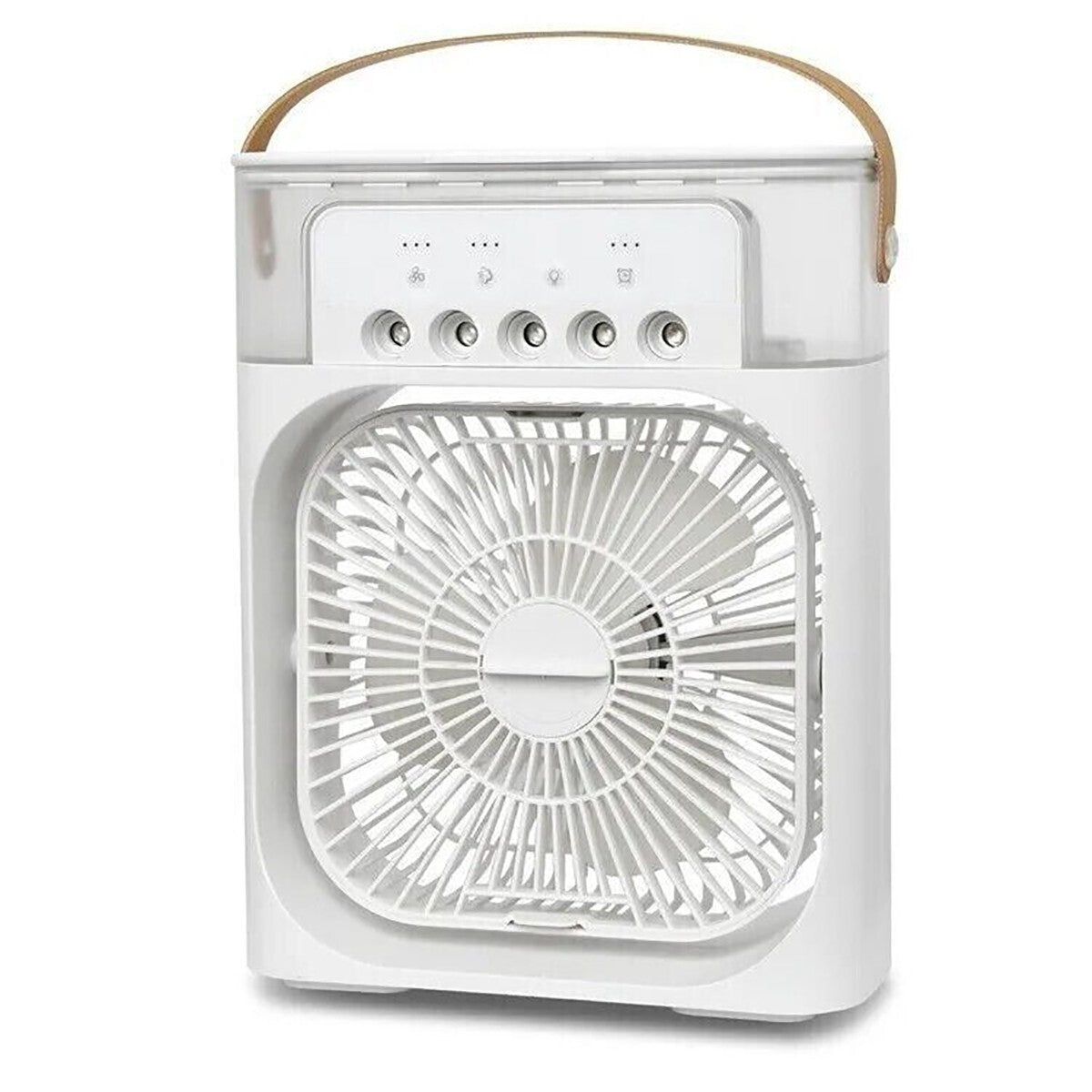 VENTILATORE PORTATILE PER USO DOMESTICO RAFFRESCATORE E UMIDIFICATORE LUCI 7 LED